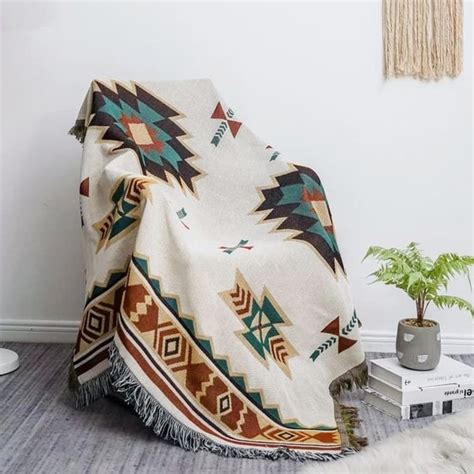 Add Festive Flair to Your Home with Aztec and Cow Print Blanket